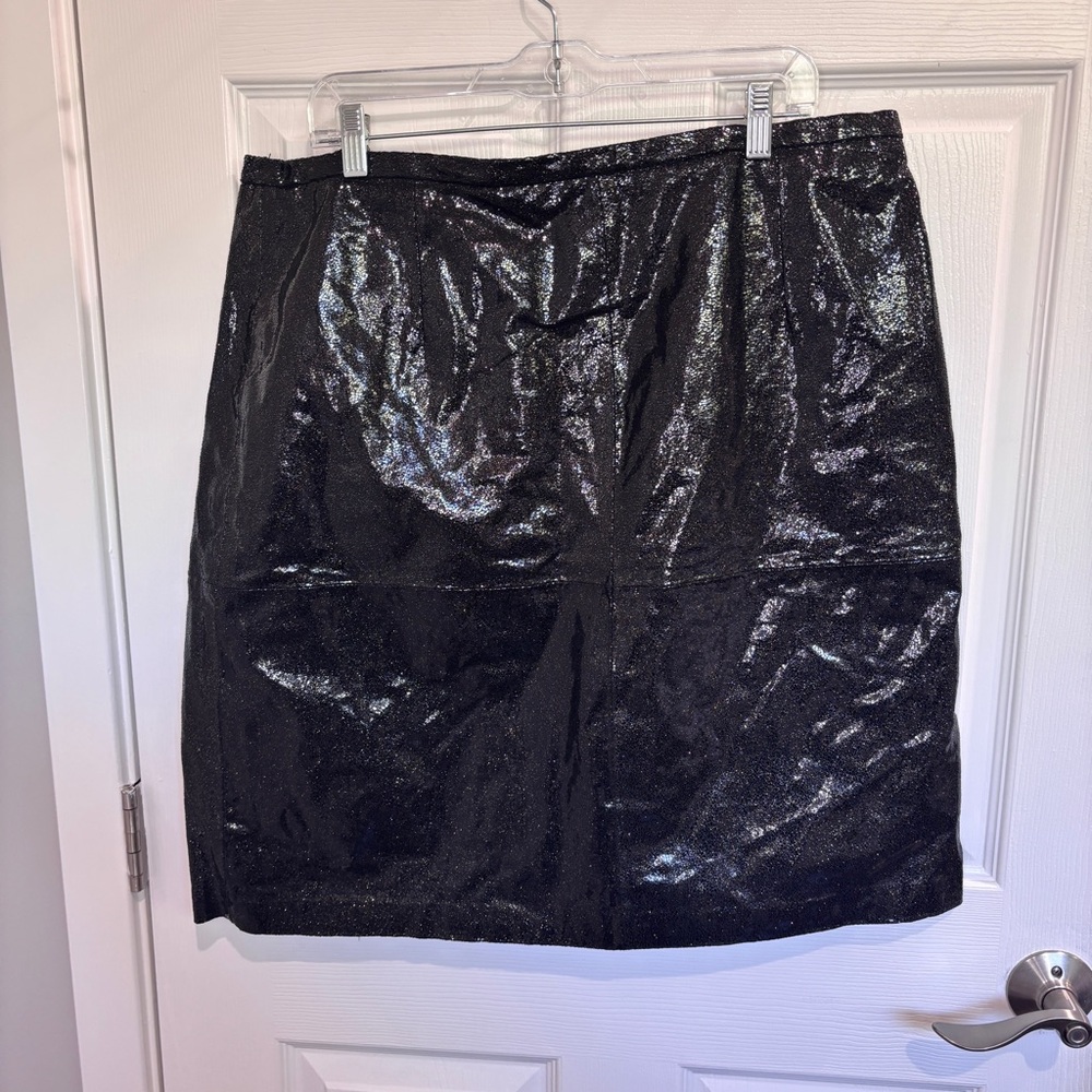 Terry Lewis Black Leather Skirt